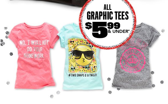 All Graphic Tees $5.99 & Under