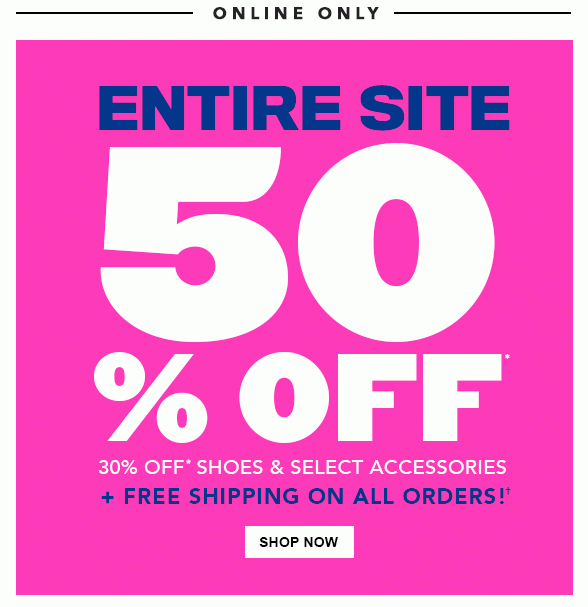 Entire Site 50% Off