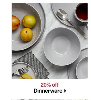 20% off Dinnerware