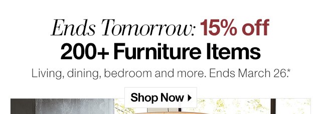 15% off Furniture