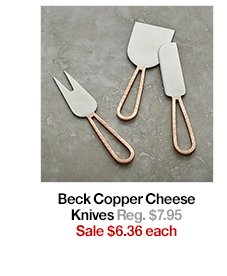 Beck Copper Cheese Knives