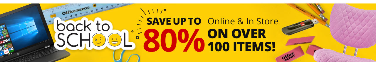 Save up to 80% off over 100 items In Store and Online