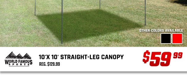 World Famous Sports 10'x 10' Straight-Leg Canopy