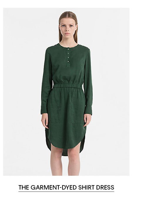 The Garment-Dyed Shirt Dress