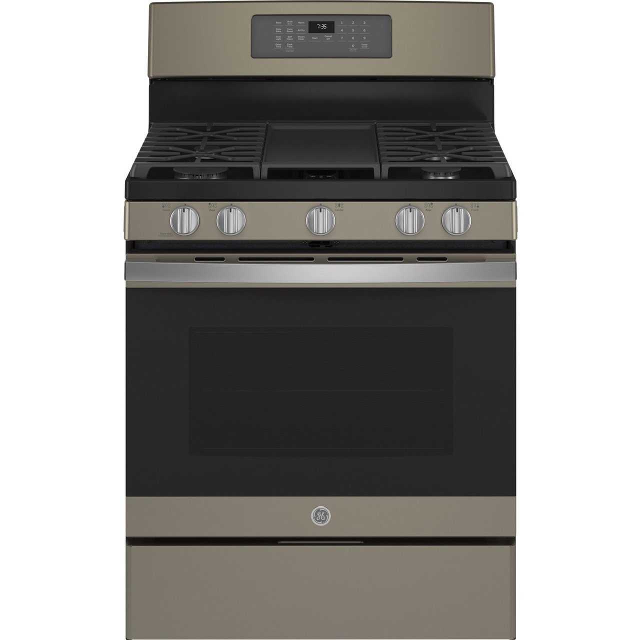 GE 30 Inch Gas Range with Convection and Air Fry - 5 cu. ft. Slate