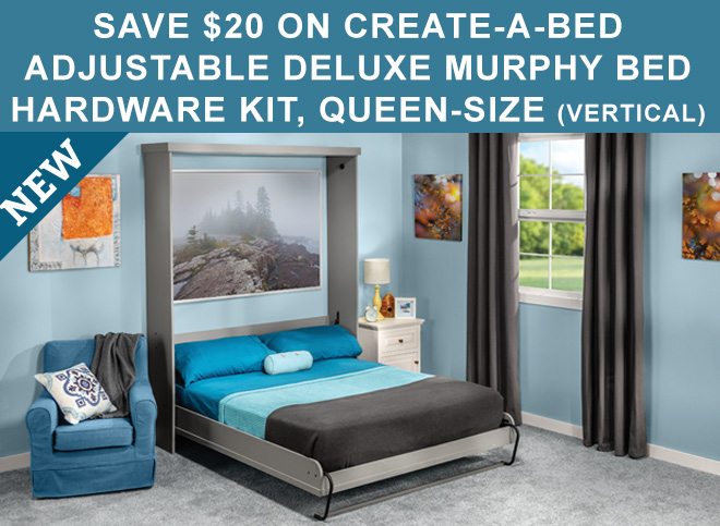 Save $20 on the Adjustable Deluxe Murphy Bed, Queen Size
