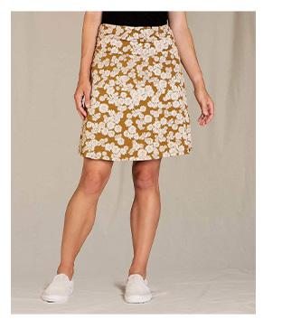 Chaka Skirt - Husk Daisy Print