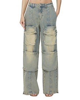 Afrm High Rise Cargo Jeans in Mellow