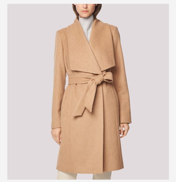 Shop Melange Twill Wrap Coat