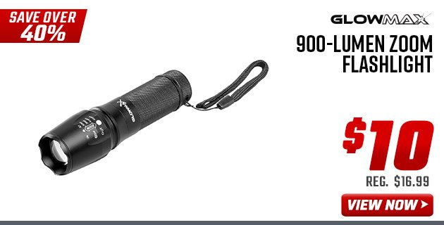 GlowMax 900-Lumen Zoom Flashlight