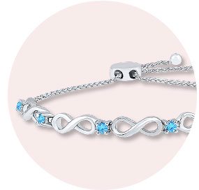 Blue Topaz Infinity Bracelet