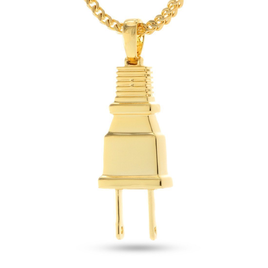 Image of The 14K Gold Plug Necklace