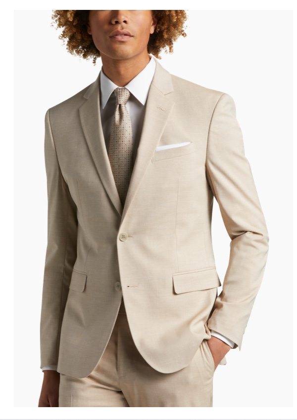 Egara Skinny Fit Suit Separates Tan