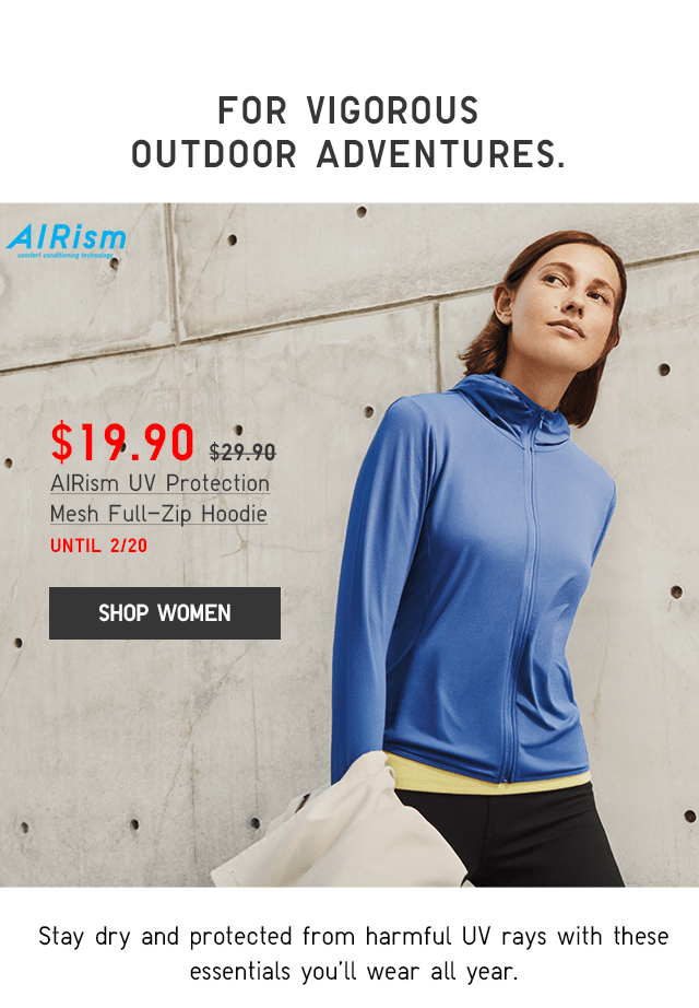 BODY1 - WOMEN AIRISM UV PROTECTION MESH FULL-ZIP HOODIE