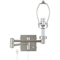 20 1/2" Brushed Nickel Plug-In Swing Arm Wall Lamp Base