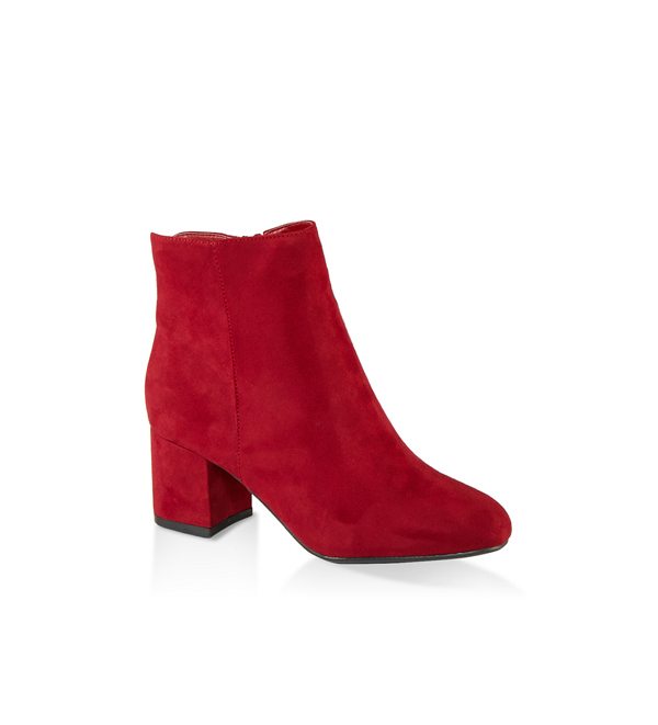 Round Toe Mid Heel Booties