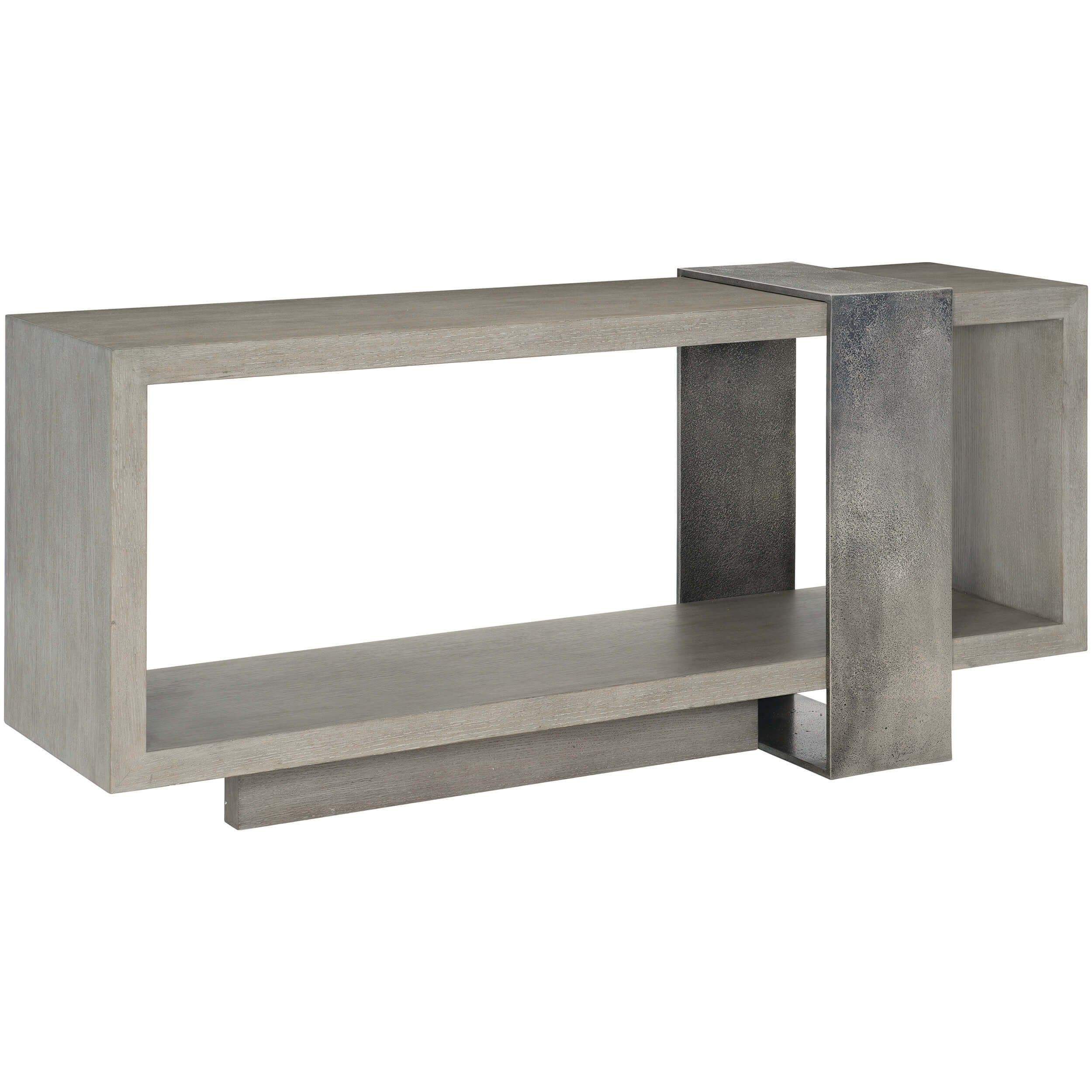 Image of Linea Console Table, Cerused Greige