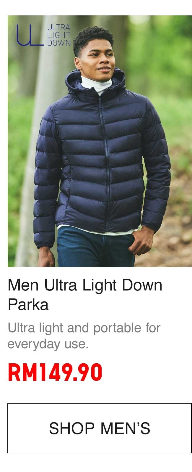 Men Ultra Light Down Parka