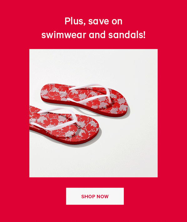 Save on swimwear and sandals