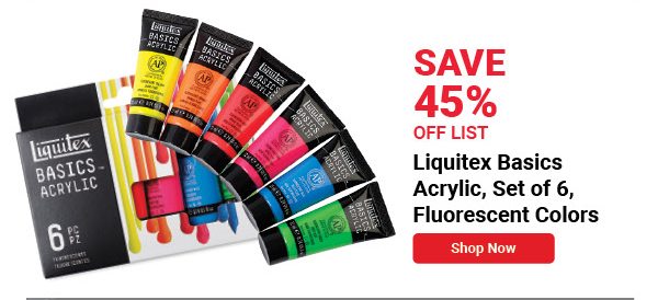 Liquitex Basics Acrylic Set - Set of 6 Fluorescent, .75 oz Tubes