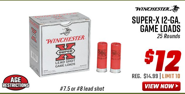 Winchester Super-X 12-GA. Game Loads