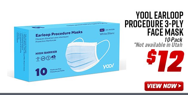 Yool Earloop Procedure 3-Ply Face Mask 10-Pack 