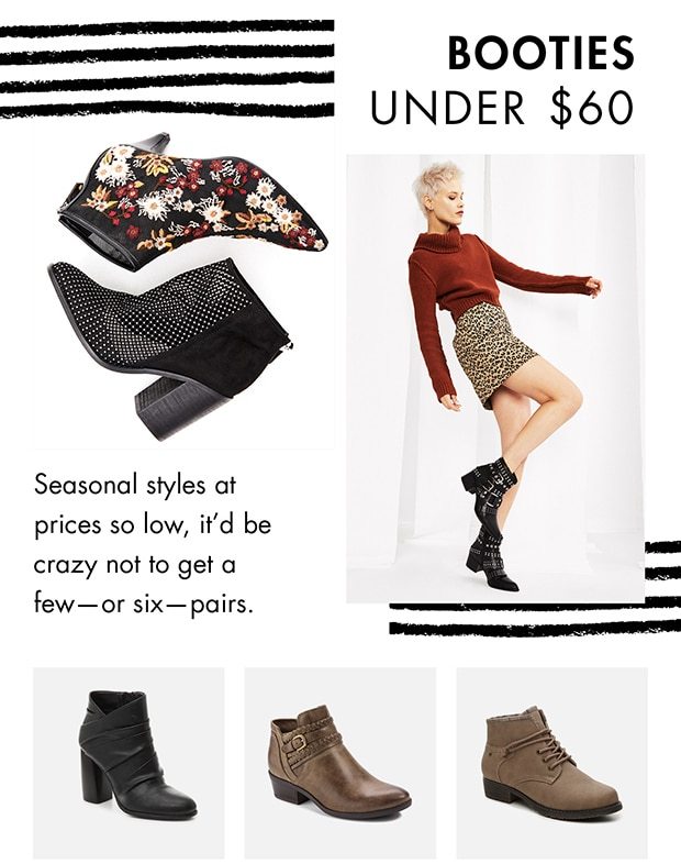 BOOTIES UNDER $60