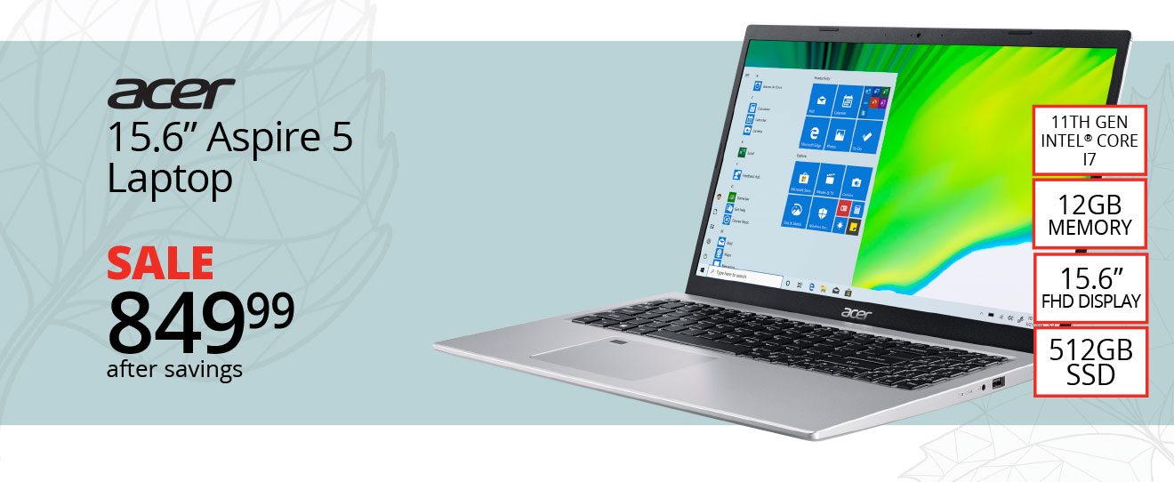 Acer | 15.6” Aspire 5 Laptop | SALE 1099.99 after savings