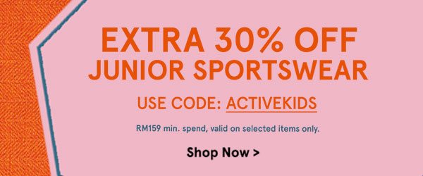 Extra 30% Off Junior Sportswear
