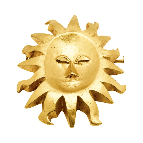 Line Vautrin Sun Mask Brooch, 1950s