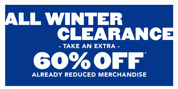 All Winter Clearance Extra 60% Off