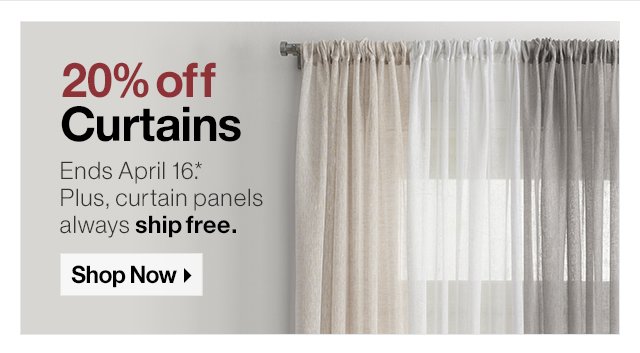 20% off Curtains