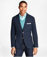 Honeycomb-Knit Cotton Blazer