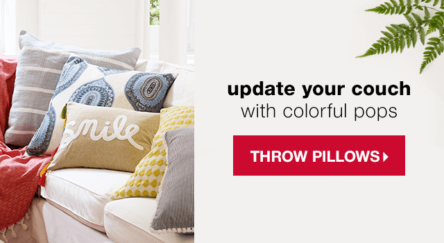 Update Your Couch with Colorful Pops - Shop Throw Pillows