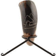 Valknut Drinking Horn with Stand