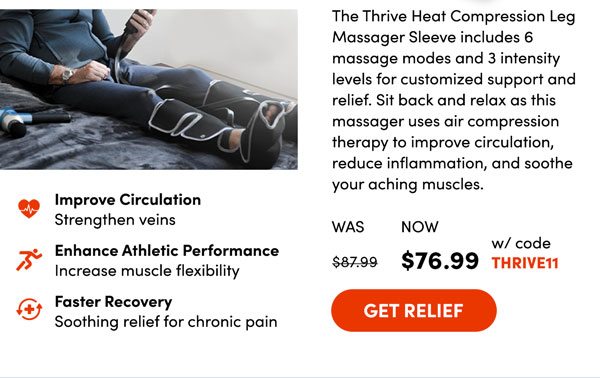 Gadget Of The Week - Thrive Heat Compression Leg Massager Sleve| Buy Now