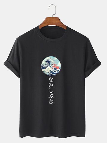 Wave Ukiyoe Graphic Japanese Style T-Shirts