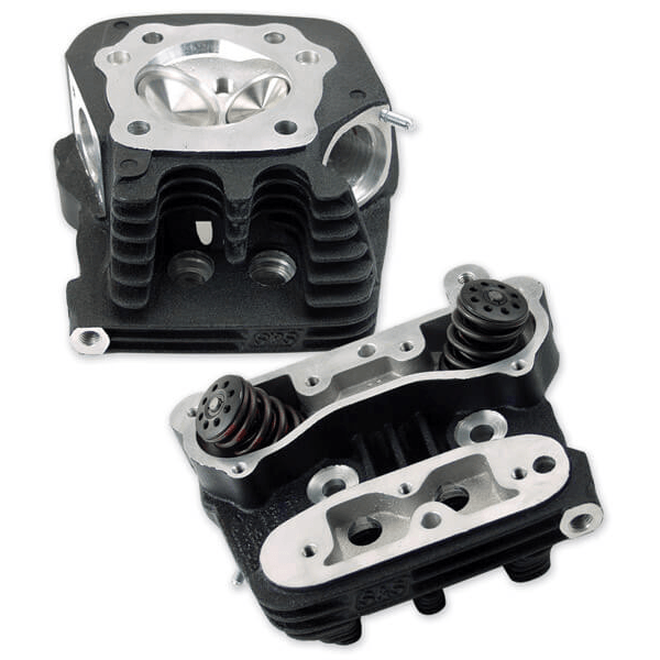 S&S Black Powdercoat Cylinder Heads