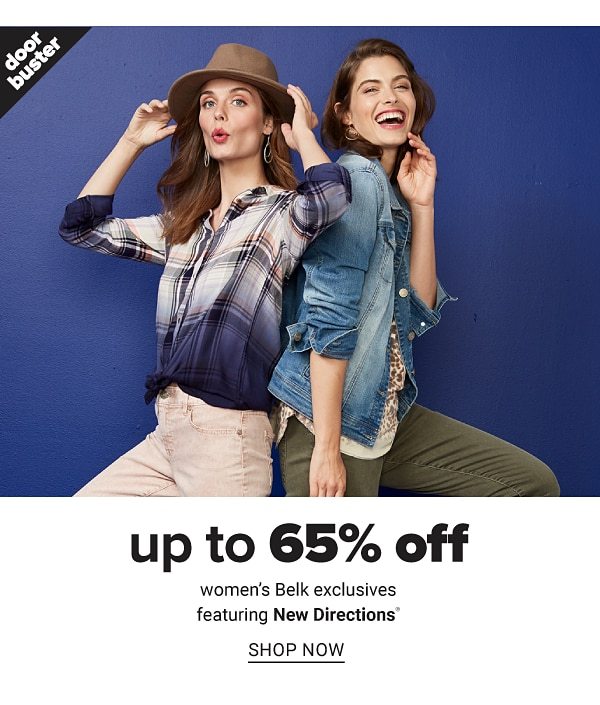 up to 50% off women's Belk Exclusives featuring New Directions - Shop Now