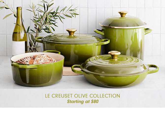 LE CREUSET OLIVE COLLECTION - Starting at $80