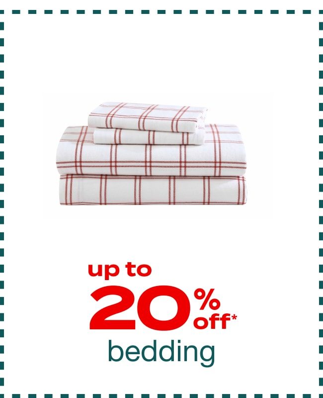 Up to 20% Off Bedding