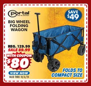 Portal Big Wheel Folding Wagon