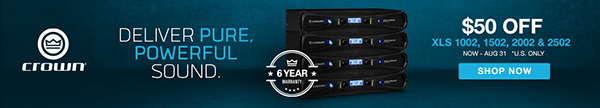 Deliver Pure, Powerful Sound - Save on Crown XLS Amplifiers