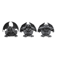 See, Hear, and Speak No Evil Gargoyle Shelf Sitter Statues