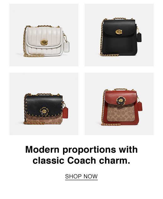 Modern proportions with classic Coach charm. SHOP NOW