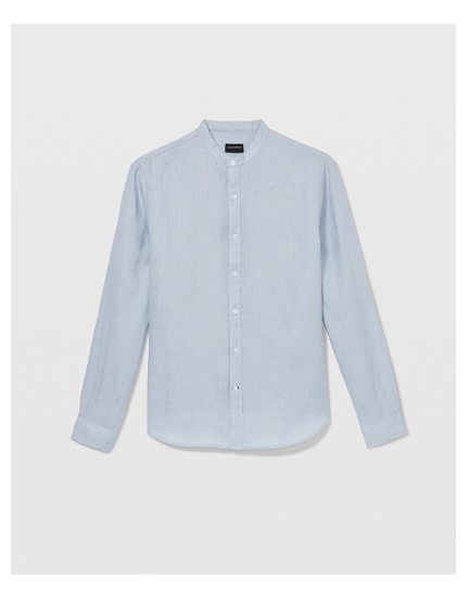 Band Collar Linen Shirt