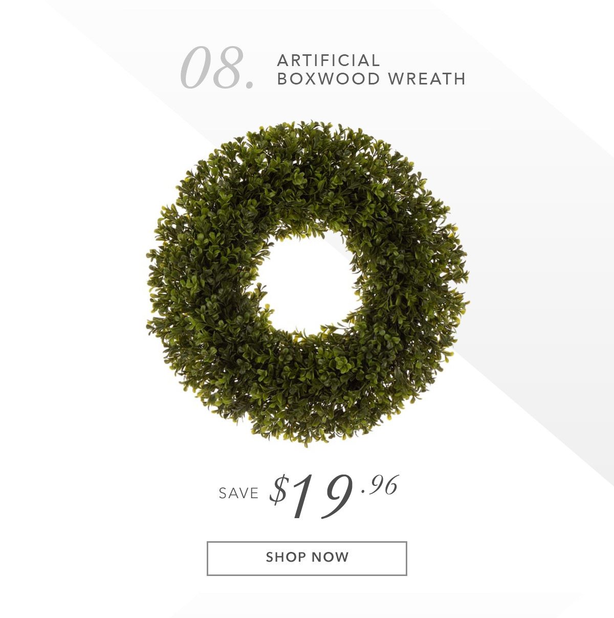 Artificial Boxwood Wreath | SHOP NOW