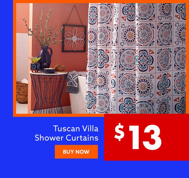 $13 Tuscan Villa shower curtains