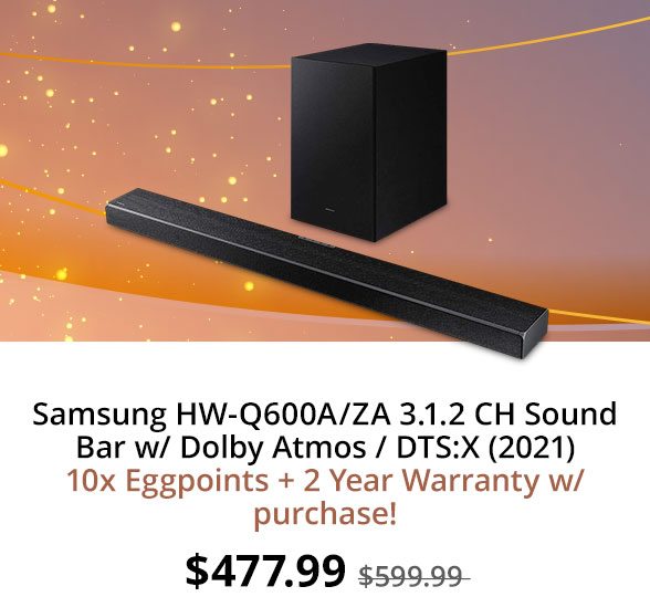 Samsung HW-Q600A/ZA 3.1.2 CH Sound Bar w/ Dolby Atmos / DTS:X (2021)