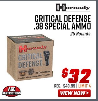 Hornady Critical Defense .38 Special Ammo